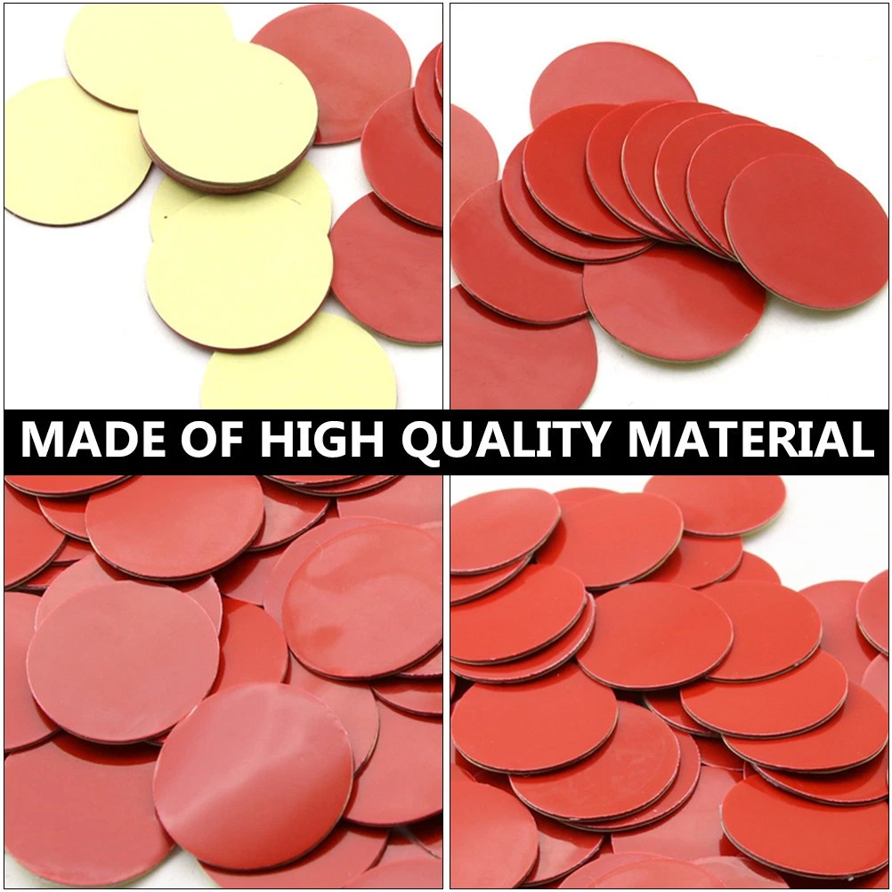 Cintas de montaje redondas de doble cara de PVC rojo duradero 50 piezas