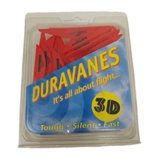 Duravane 3-D 2.3" Premium Arrow Vanes: Red: 50 Pack: Norway Industries