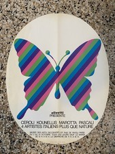 Ceroli Kounellis Marotta Pascali Manifesto / Poster 124 x 100 cm. Paris 1969