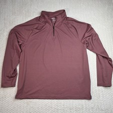 Rhone Mens XL Quarter Zip Pullover Mauve Performance Long Sleeve Activewear Top