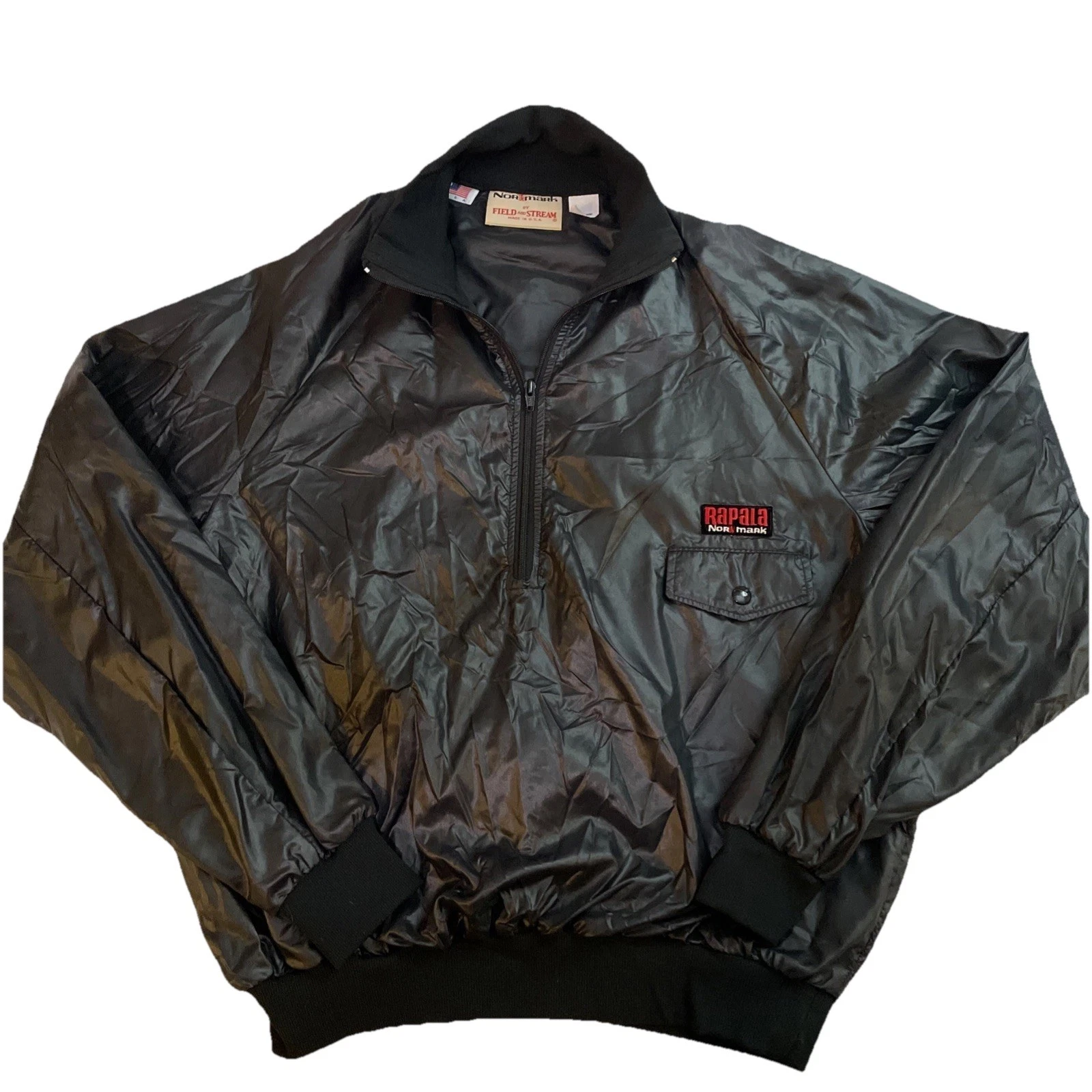 Vntg RAPALA NORMARK FIELD STREAM BLACK 80s JACKET Fishing windbreaker Men’s XL
Opens in a new window