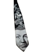 Vintage 1994 Ralph Marlin "Curly" The Three Stooges Black Neck Tie Made in USA