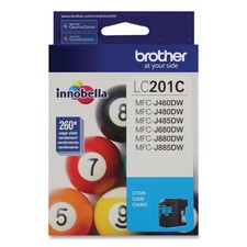 Brother LC201C Innobella 260 Page-Yield Ink - Cyan New