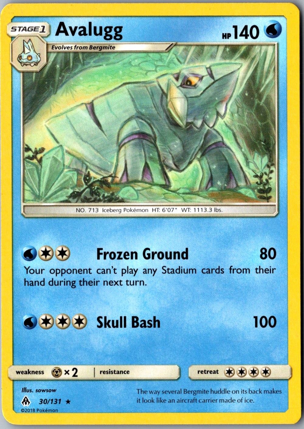 Avalugg 30/131 Rare Forbidden Light Lightly Played Pokemon Card TCG Single