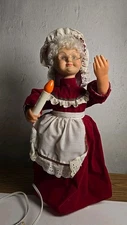VTG Telco Motion-ettes of Christmas 24" Mrs Santa Claus WORKING W Box Caldor 86