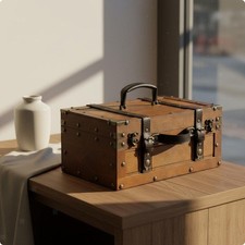 Vintage Kofferbox rustikales Design antike Holzkiste retro rustikale Holz