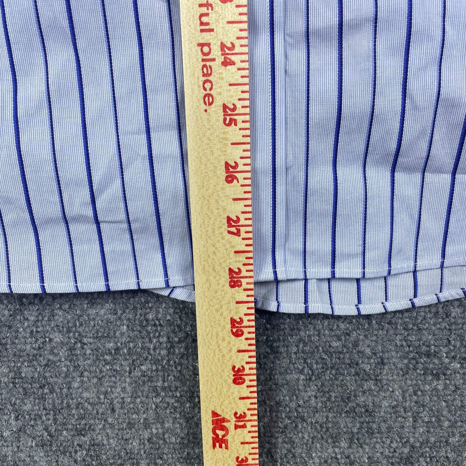 Tommy Hilfiger Dress Shirt Mens LG 16 - 34/35 Blue Striped Long Sleeve Preppy thumbnail 3