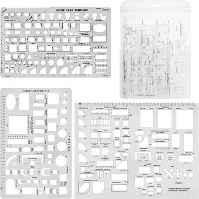 Architectural Templates, House Plan, Interior Design and Furniture Template,