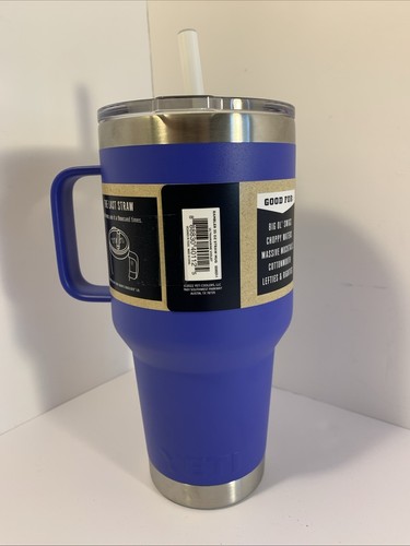 Taza de paja YETI Rambler 35 oz aislada al vacío acero inoxidable ultramar violeta - Imagen 3 de 5