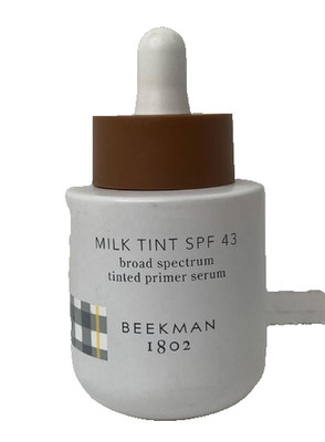 Beekman 1802 Milk Tint SPF 43 Broad Spectrum Tinted Primer Serum 1oz Deep EXP26