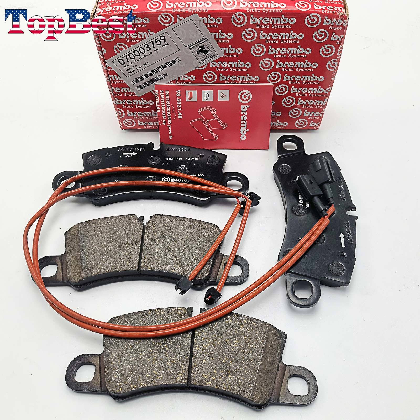 70003759 Rear Brake Pad Kit With Brake Sensors for Ferrari 488, F8, F12 , 812 