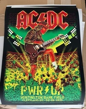 AC/DC Official PWR UP Poster Cleveland Huntington Field 5/28/ 25 18"x24" 854/857