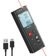 Bilateral Laser Measurement Tool, Bauihr 393ft/120M Rechargeable Aluminum Dua...