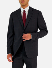 Armani Exchange Men Windowpane Slim Wool Suit Jacket 40R NEW 475 09GXX00X053632