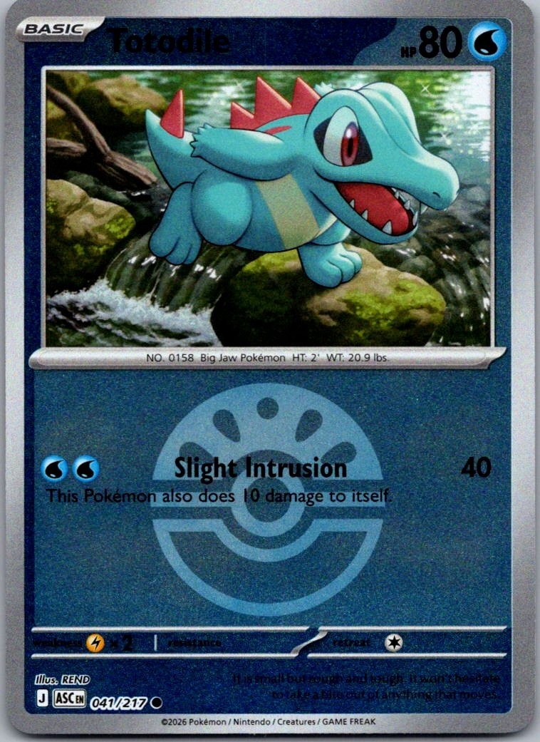Totodile (Friend Ball) Reverse Holofoil Common ME: Ascended Heroes 041/217 LP