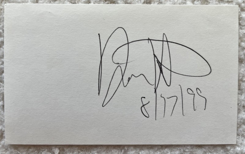 BATTLESTAR GALACTICA Autograph RICHARD HATCH Signed 3X5 index card CAPT APOLLO