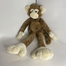 Vintage Brown Monkey Big Feet Long Arms Legs Plush Stuffed Animal Toy 20  