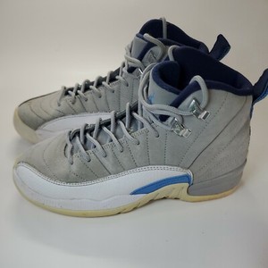 Nike Air Jordan 12 Retro Bg Unc Wolf Grey University Blue 007 Sz 4 5y Ebay