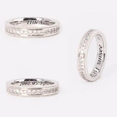 SHINee 11th Anniversary INFINITY RING Silver Size 86 x 86 x 37 mm