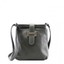 Women's Real Leather Crossbody Bag - Adjustable Strap, Silver Buckle, 20x19x7cm - Made In Italy