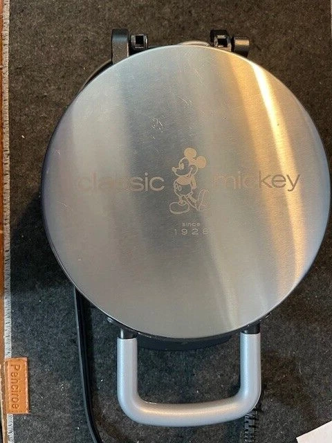 Classic Mickey Mouse Face 1928 Stainless Pancake Waffle Maker DCM-1 - Tested