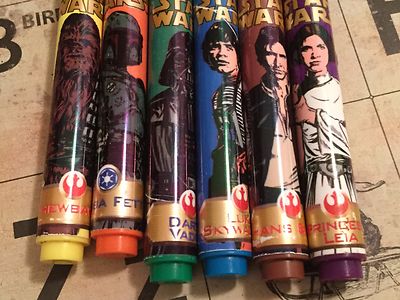 Set of 6 Star Wars Magic Markers 1997 Without Packaging
