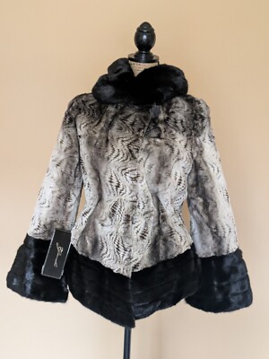 RARE Gorski Mink Fur Coat by Neiman Marcus Reversiblle To Taffeta