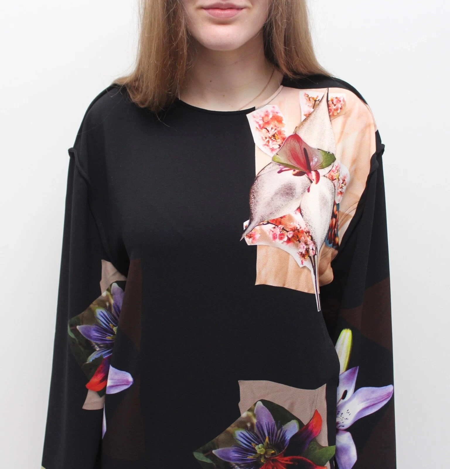 Abito donna ACNE STUDIOS con stampa floreale nero MOLTO RARO 38 ~M 670$