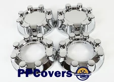 Fit F250 F350 SD 4x4 Chrome Wheel Center Hub Caps 8 Lug Rim Lug Cover Hubs