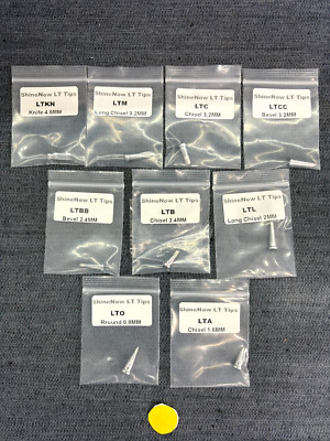 ASSORTED SHINE NOW LT TIPS SIZES 0.8MM-4.5MM LOT OF 9