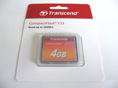 4GB Compact Flash Card 133x ( 4 GB CF Karte ) TRANSCEND Neu