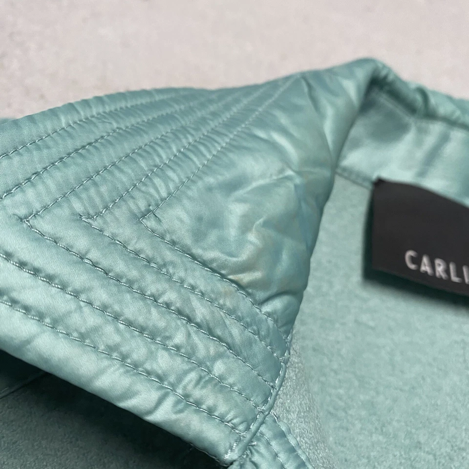 Chaqueta Carlisle para mujer 12 verde azulado lana botón a presión frontal elegante bolsillos de fieltro Foto 4 de 4