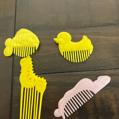 Vintage Lot My Little Pony Yellow & Pink Combs Accessories MLP | eBay