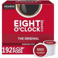 Eight O'Clock Coffee The Original Medium Roast Coffee K-Cup Pods, 192 Count