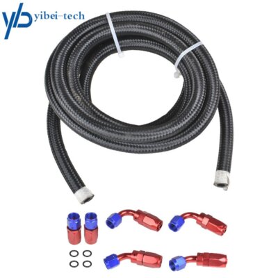 10AN 10AN 8AN 6AN 4AN Swivel Hose End Fitting Kit & 10FT Braided Fuel Hose Line