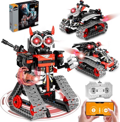 3 in1 STEM RC Roboter Technik+App Ferngesteuerter Roboter Bauspielzeg 419Stk