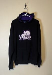 TCU Horned Frogs Embroidered Hoodie Old Varsity Brand Black And Purple Sz XL