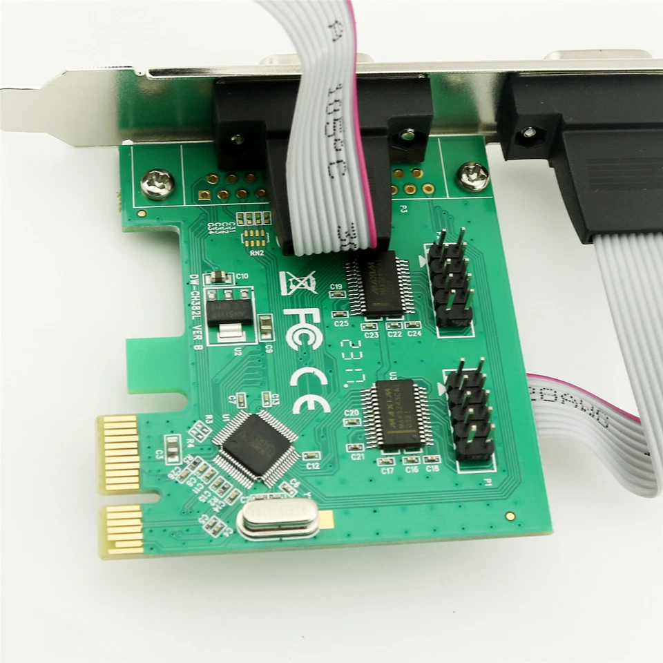 1x 9-Pin Serial Ports DB9 RS232 PCI-E Adapter Card Full Height Free High Profile - Image 4 of 4