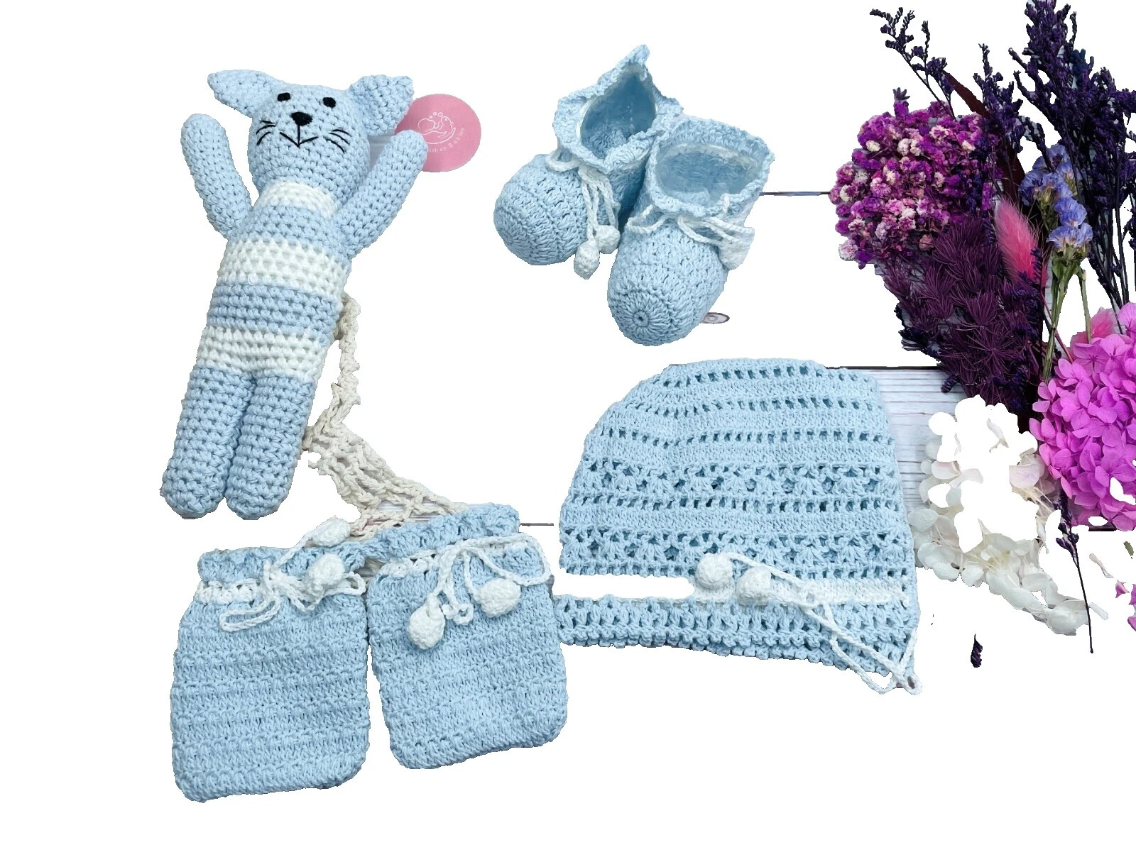 Sombreros Bebé Blanco Azul de Bonnet