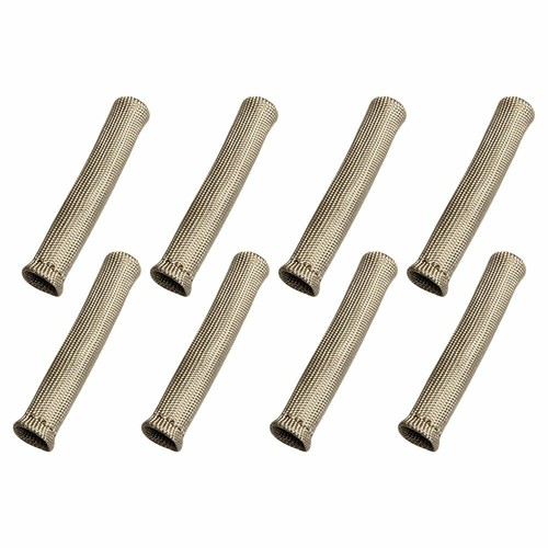 8 PIEZAS 2500°F TITANIO BUJÍA ALAMBRE BOTAS PROTECTOR TÉRMICO FUNDA SBC BBC - Imagen 8 de 12