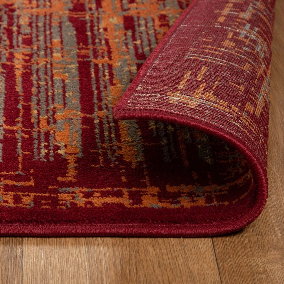 Vintage Farmhouse Striped Abstract Antistatic Large Indoor Area Rugs Or Runner - Image 4 of 4