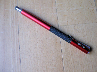 Mixoo Pen Präzision Disc Eingabestift Touchstift Stylus 2 in 1 Kapazitive rot