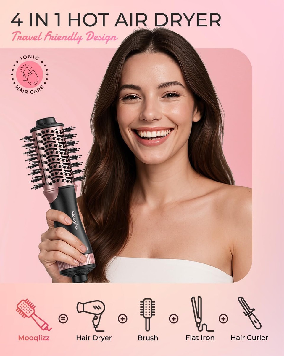 Travel Hair Dryer Brush Mini Size Blow Dryer Brush with Inch