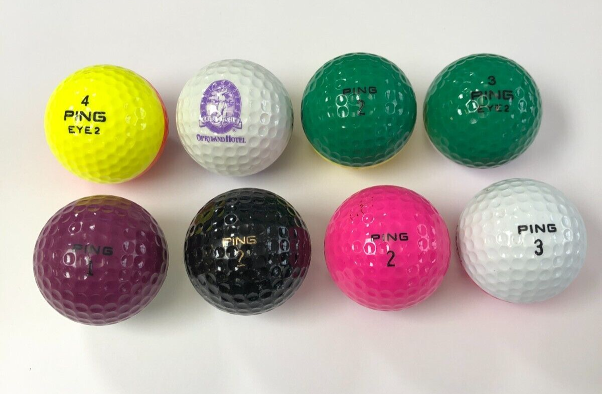 Lot of 8 Vintage, MultiColored Ping Golf Balls eBay