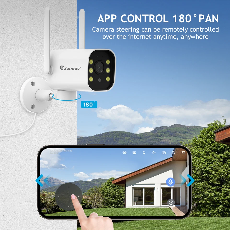 Sistema de cámara de seguridad inalámbrica de 5 MP monitor CCTV exterior PTZ Wifi 10 canales NVR 1 TB Foto 2 de 4