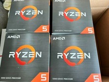 4 Pcs AMD CPU HEAT SINK  FAN FOR  AMD Ryzen 5 5600X Desktop( Socket AM4) NO CPU