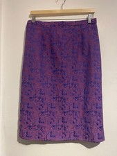 Susan Gillis Browne Vintage Purple Navy pencil Skirt 6 Size 12 please read