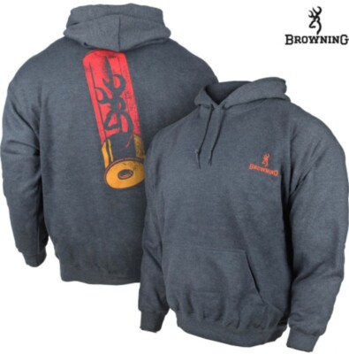 Browning Buckmark Shotgun Shell Hoodie Dark Grey X-Large NWT FREE SHIPPING! 