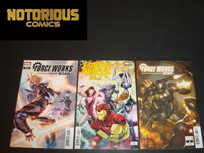Force Works 2020 1-3 Complete Variant Set Comic Lot Run Set Marvel Collection