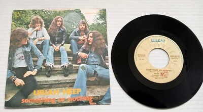 HURIAH HEEP  SOMETHING OR NOTHING 1974   Vinile 45 giri 7'' VINTAGE VINYL RECORD